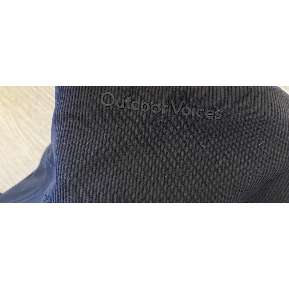 Outdoor Voices Superform Ribbed Flare Leggings BXS Black Athleisure Travel - Picture 10 of 13